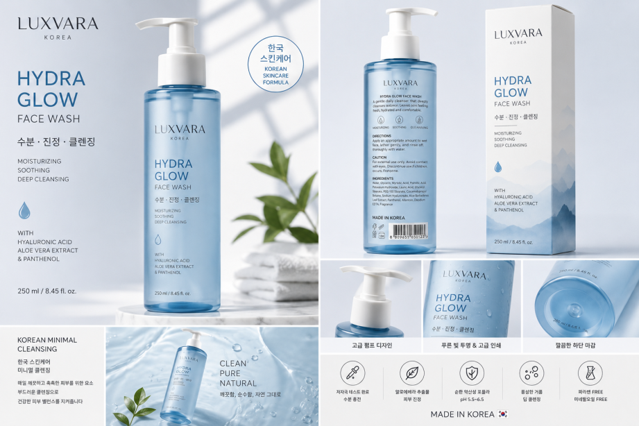 Hydra Glow Collection skincare campaign